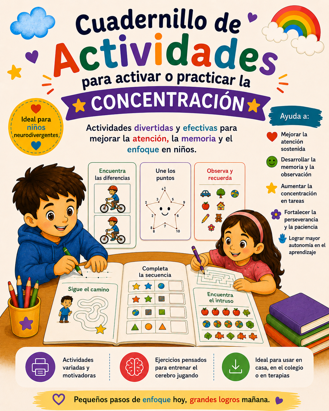 CUADERNILLO DE ACTIVIDADES PARA CONCENTRARSE